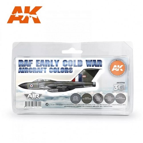 AK Interactive AK11756 - Early Cold War RAF Aircraft Colors SET 3G 2x17ml,3x35ml